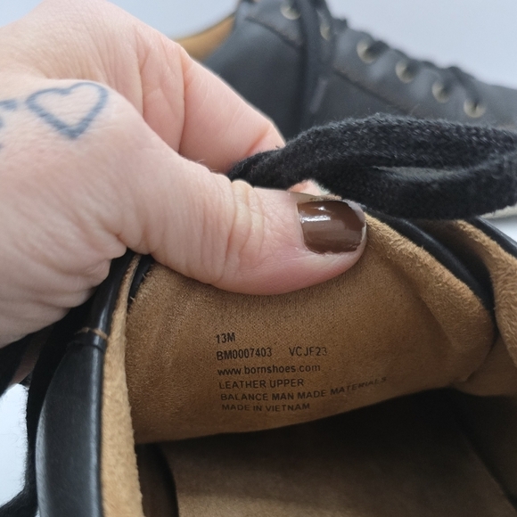 Born | Allegheny black smooth leather casual low-top sneakers | MENS 13 - Picture 5 of 9